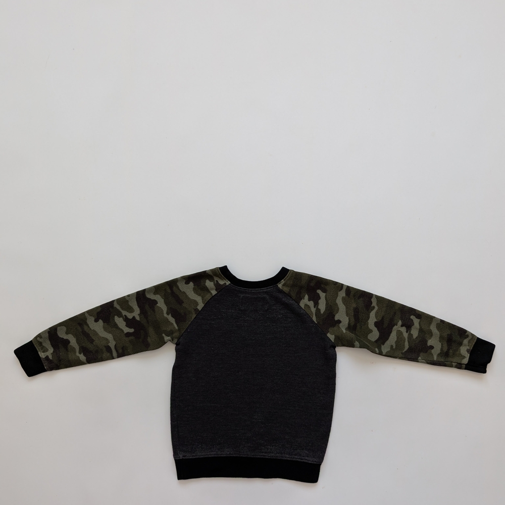 Old Navy Dark Gray and Camo Kids Sweatshirt - Picture 3 of 5
